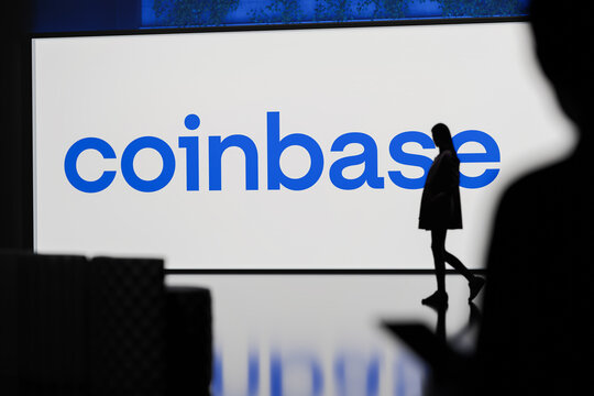 Guilherand-Granges, France - August 01, 2025. Coinbase platform for cryptocurrency trading, investment, and secure digital asset management in the global digital finance industry.