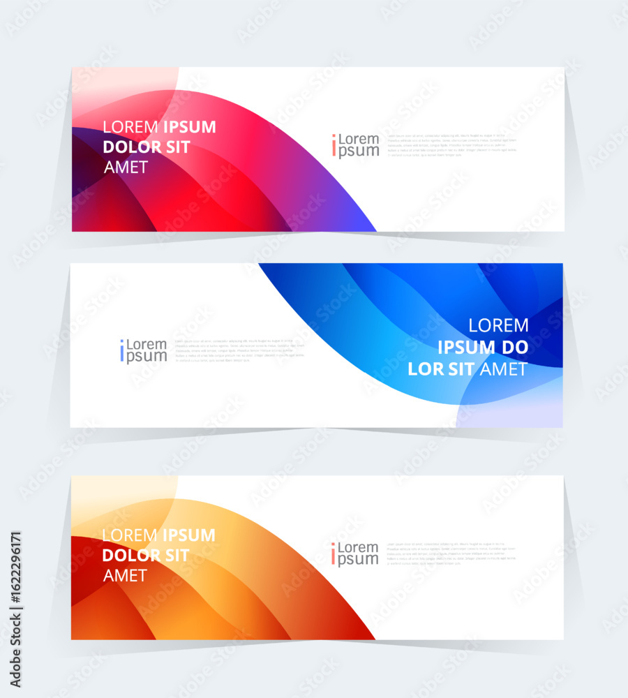 Sticker geometric banner design with vector presentation template.