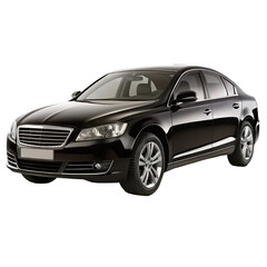 Obraz premium black car isolated on transparent white background, clipping path