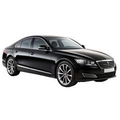 Obraz premium black car isolated on transparent white background, clipping path