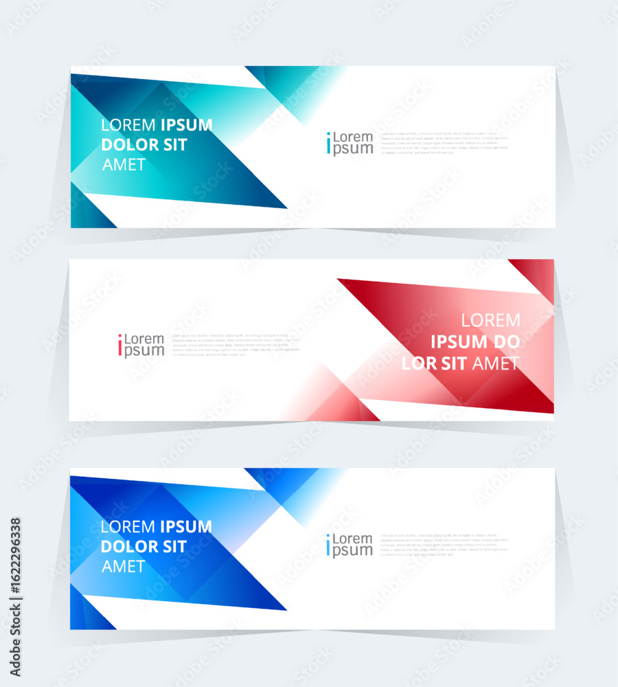 Poster geometric banner design with vector presentation template.
