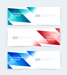 Geometric banner design with Vector presentation template.
