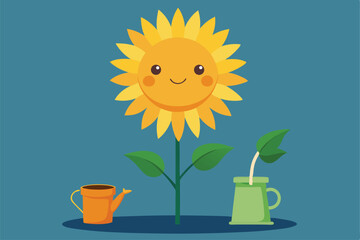 broccoli plant growing in soil with cross sbection  