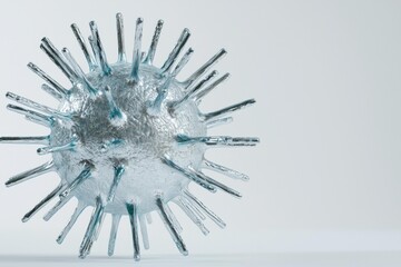 Obraz premium Silver virus cell. AI.