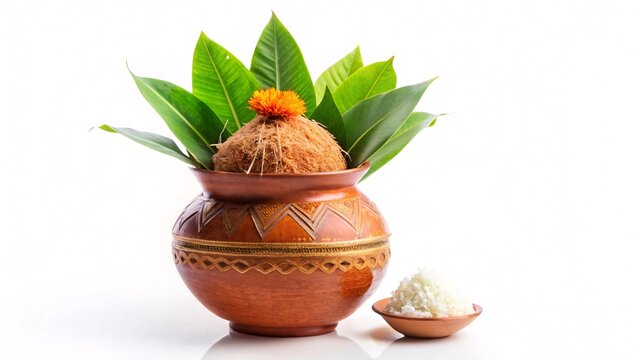 Onam Festival Celebration Vibrant Flower Decorations Traditional Pot Kalasam Auspicious Occasion