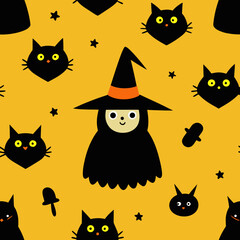 halloween seamless pattern
