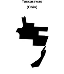 Tuscarawas (Ohio) blank outline map