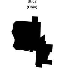 Utica (Ohio) blank outline map