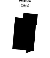 Wellston (Ohio) blank outline map