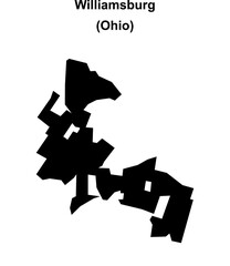 Williamsburg (Ohio) blank outline map