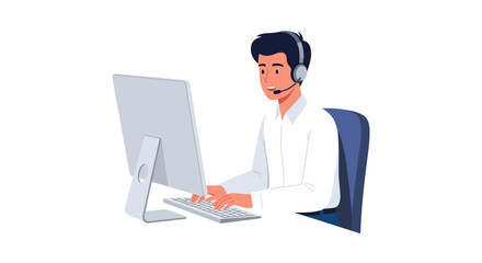 Dedicated support professional assisting customer online with friendly and effective communication showcasing dedication to customer satisfaction