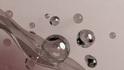 Floating Transparent Spheres Bubble