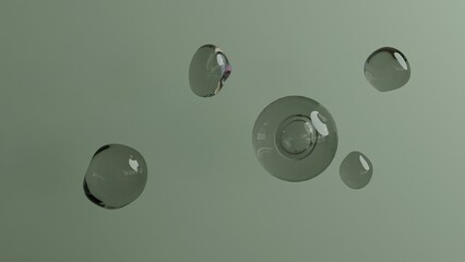 Floating Transparent Spheres Bubble