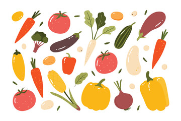 Fresh Garden Harvest: A vibrant collection of fresh, colorful vegetables, showcasing the natural beauty and abundance of a bountiful garden harvest.