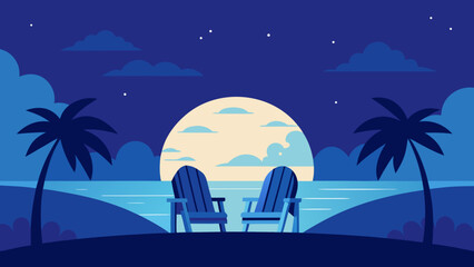 Romantic Beach Scene at Sunset