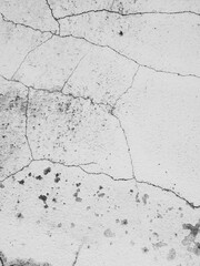 Crack wall texture background broken earthquake effect, whtie grey building cement damage pattern plaster grunge black line paint surface abstract, construction rough street concrete backdrop.