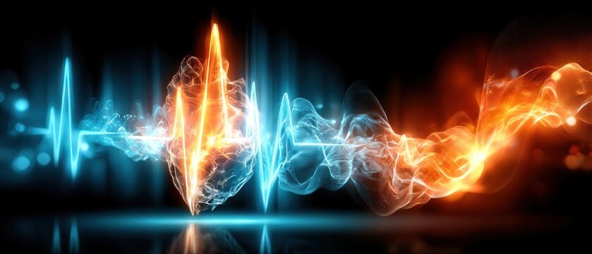 Abstract energy pulse graphic