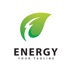 green energy logo template design