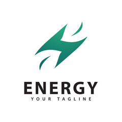 Eco Energy Logo Concept Clean Power Nature Inspired Design