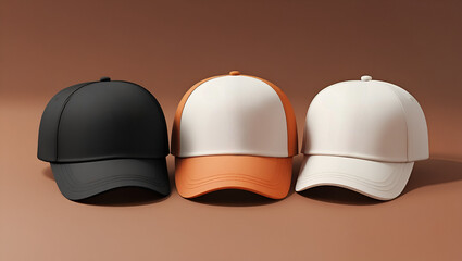 Minimalist Monogram Baseball Caps – Stylish Letter Embroidery Hat Set in Trendy Color Block Design

