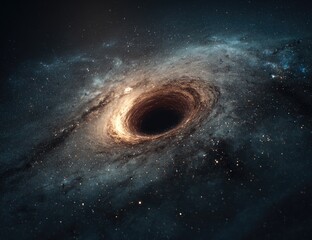 Dark swirling void in a galaxy