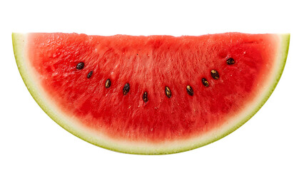 Fresh watermelon slice with seeds isolated on the transparent background  juicy summer fruit, healthy food, refreshing snack concept