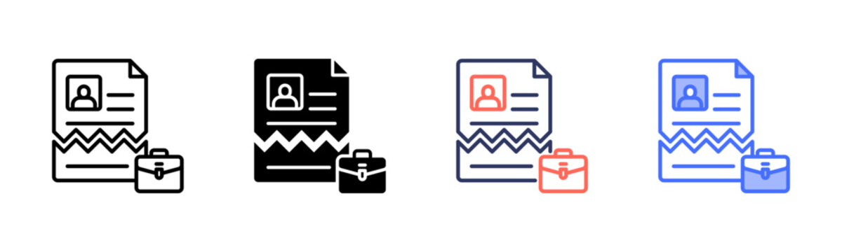 Termination icon set multiple style collection