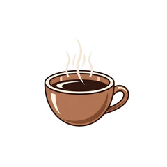 Obraz premium Steaming Brown Coffee Cup