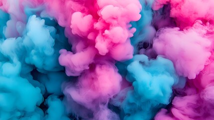 Fototapeta premium Abstract Colorful Smoke Clouds Pink Blue Swirls Texture Background