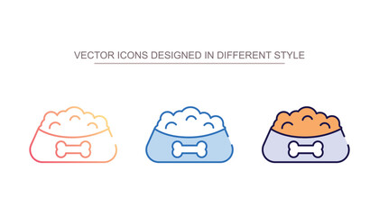 Dog Food icon design with white background stock illustration