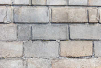 A brick wall with a few cracks in it