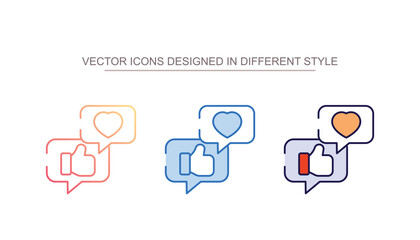 Social Media Platform icon design with white background stock illustration