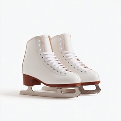 Pair of white figure skates