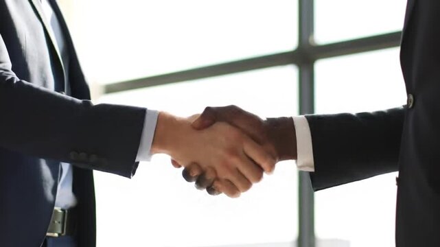 Diverse Business Handshake: Agreement Partnership and Collaboration.