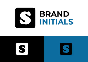 your brand initials icon vector logo