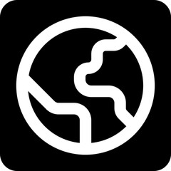 Stylized globe icon for international and web