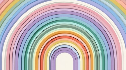 Obraz premium Pastel rainbow arches