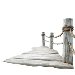 Naklejka premium Wooden pier extending into distance