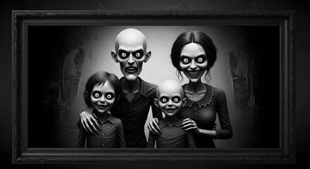 dark family in frame