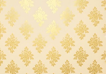 Luxurious Thai Floral Pattern Golden Wallpaper Background for Decoration projects