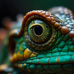 Naklejka premium Close-up photograph of an animal's eye