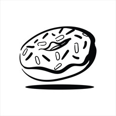Lineart Donut Vector Illustration Minimalist Lineart Style
