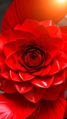 Naklejka premium Red flower design close-up