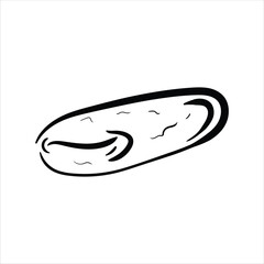 Lineart Dadar Gulung Vector Illustration Minimalist Lineart Style