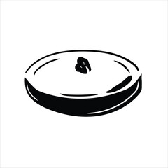 Lineart Kue Lumpur Vector Illustration Minimalist Lineart Style