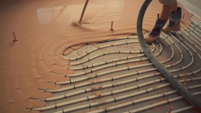 Underfloor heating system installation