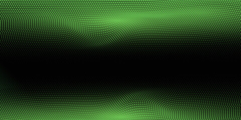 Obraz premium Abstract black background and green ball