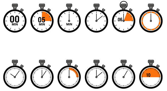 icons stopwatch beground white 