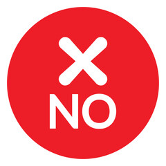 Obraz premium Flat red circle with bold white 