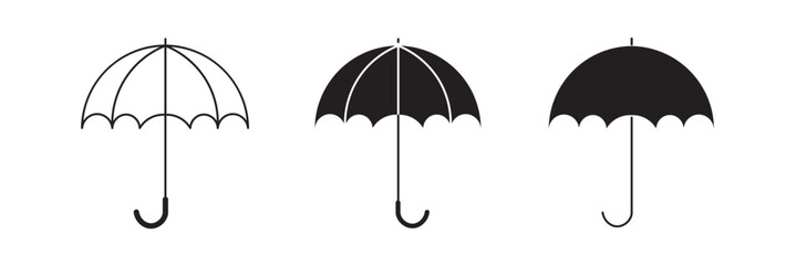 umbrella icon set vector